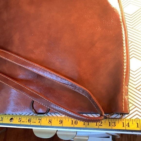 Womens Brown Leopard Print Shoulder Bag - Picture 11 of 14